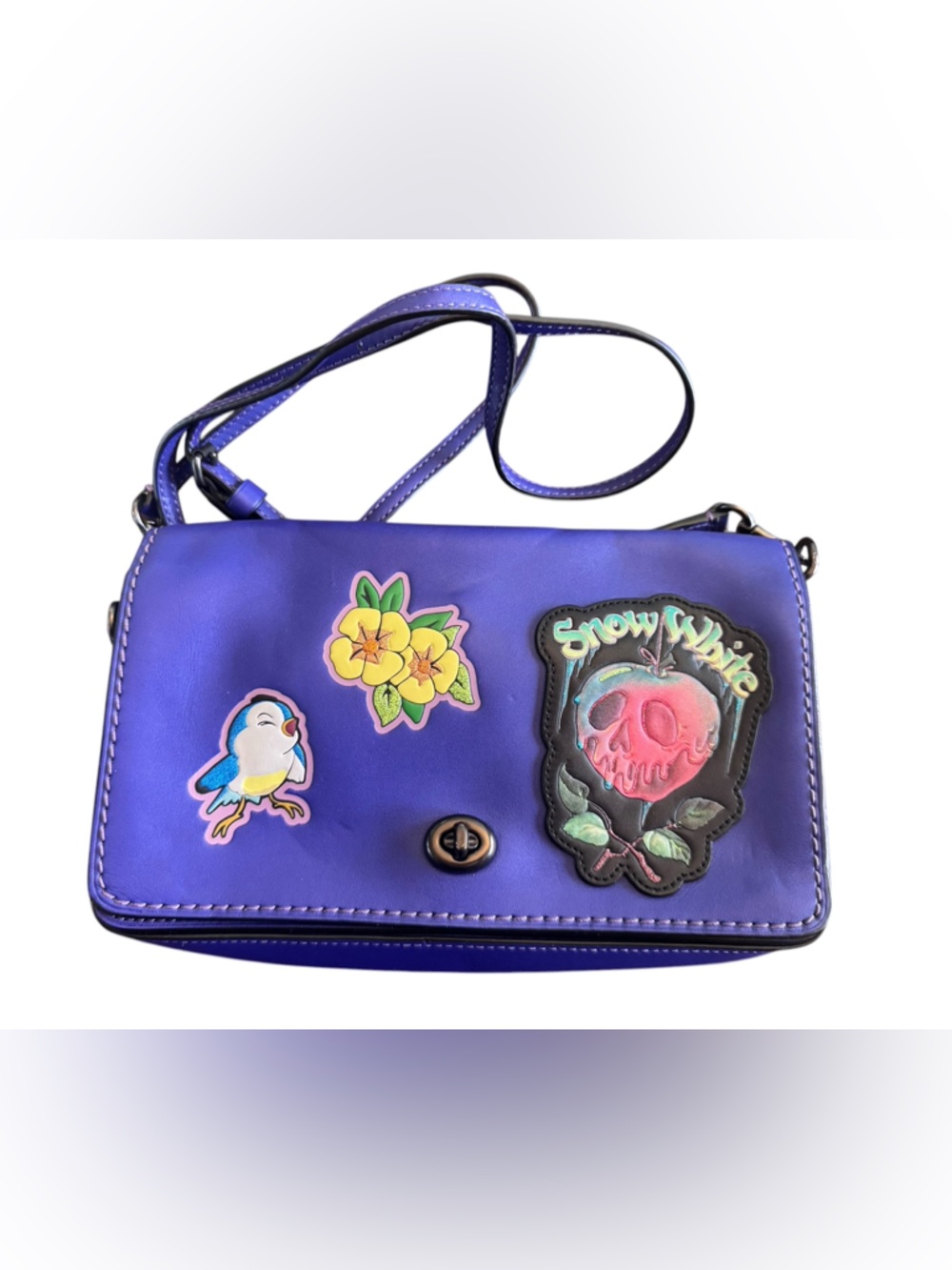 Coach X Disney Dark Fantasy Snow White Crossbody Bag with Character Patches